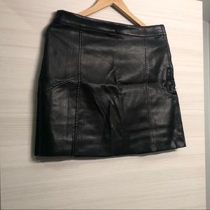 Black Leather Mini Skirt